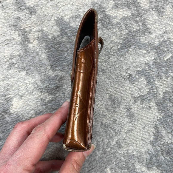 Louis Vuitton Monogram Vernis Greene Cigarette Case Pochette Brown Copper TH0013 - Picture 6 of 17